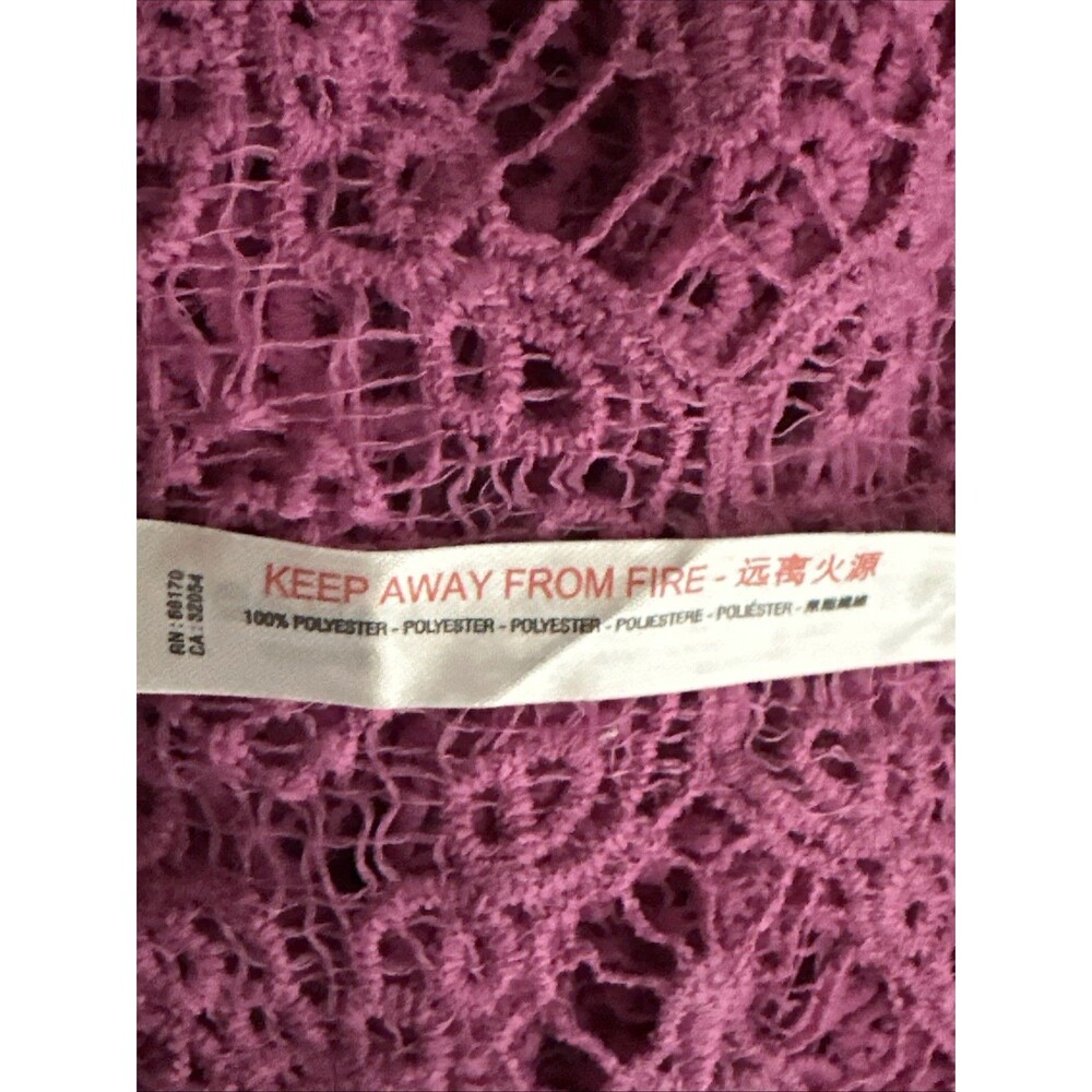 NWT $98 FREE PEOPLE Until Sundown Shirt Cover-Up‎ Gin Fizz Pink Crochet MEDIUM - Picture 7 of 7
